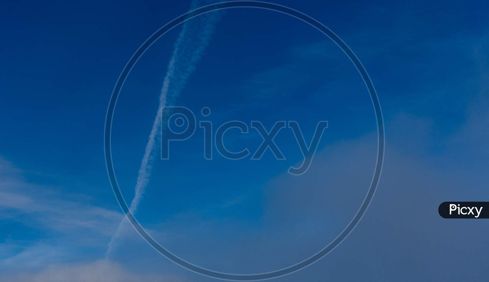 View From The Sky, Cloud, A Plane Flying In The Sky