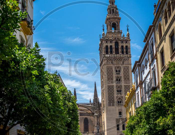 The Giralda Bell Tower In Seville, Spain, Europe