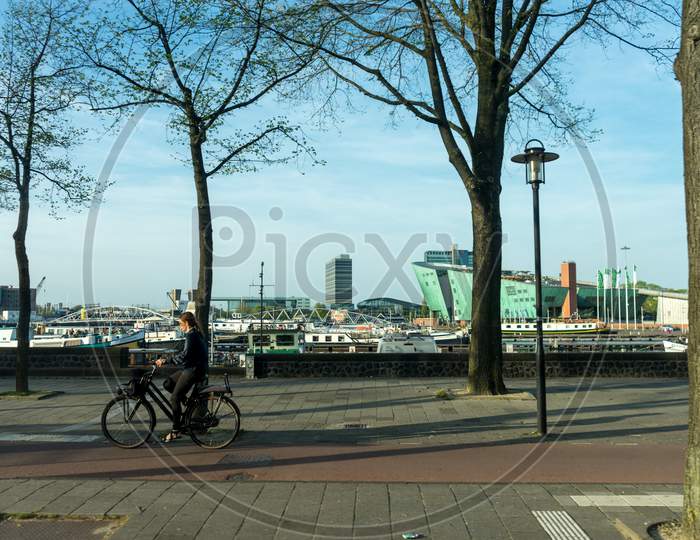 Netherlands,Amsterdam - 21 April 2017: Skyline Of Amsterdam