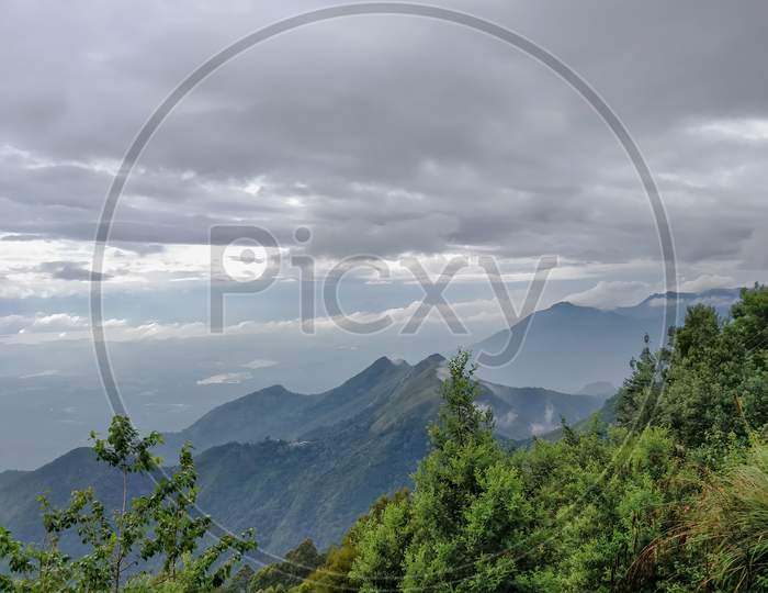 Beautiful Areal Mountain Top View From Coakers Walk In Kodaikanal