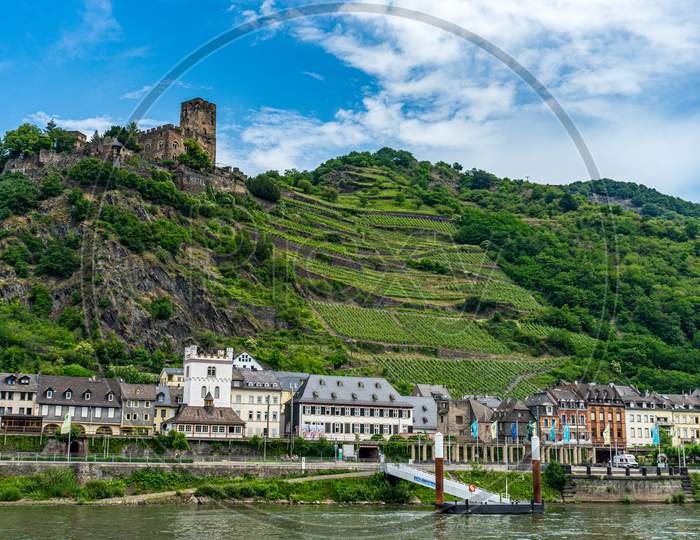 Frankfurt, Germany - 27Th May 2018: Burg Gutenfels Castle On The Rhine River