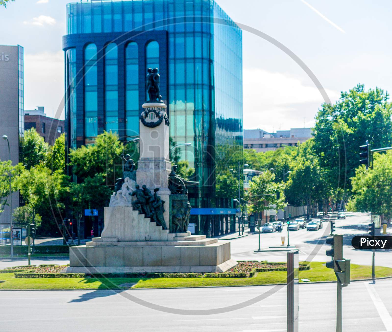 Spain, Madrid, Monument Glorieta De Emilio Castelar