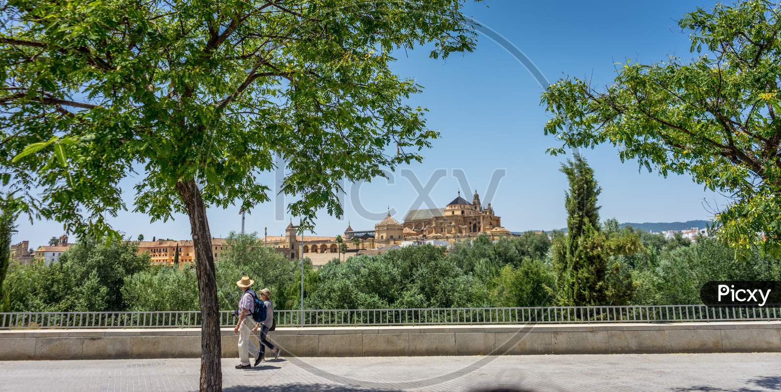 The Cathedral Mosque Of Cordoba From Across The Roman Bridge