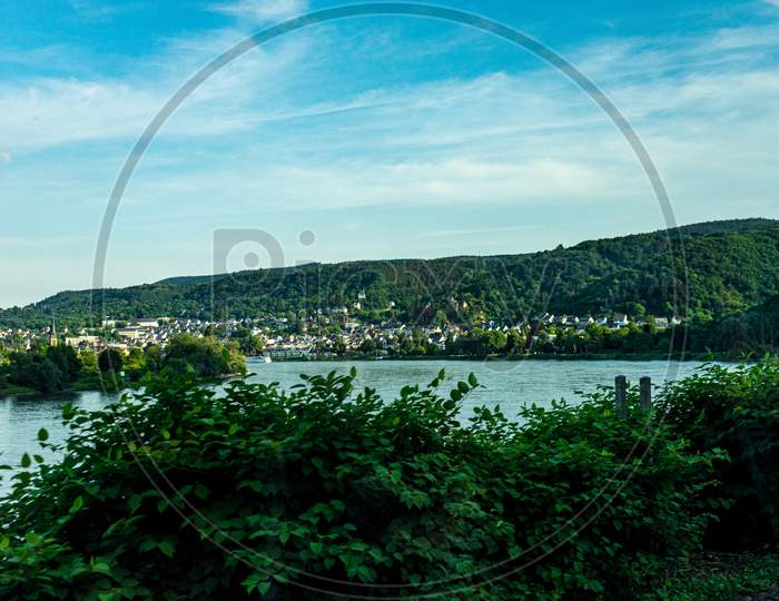 Germany, Hiking Frankfurt Outskirts, A Large Body Of Water Surrounded By Trees