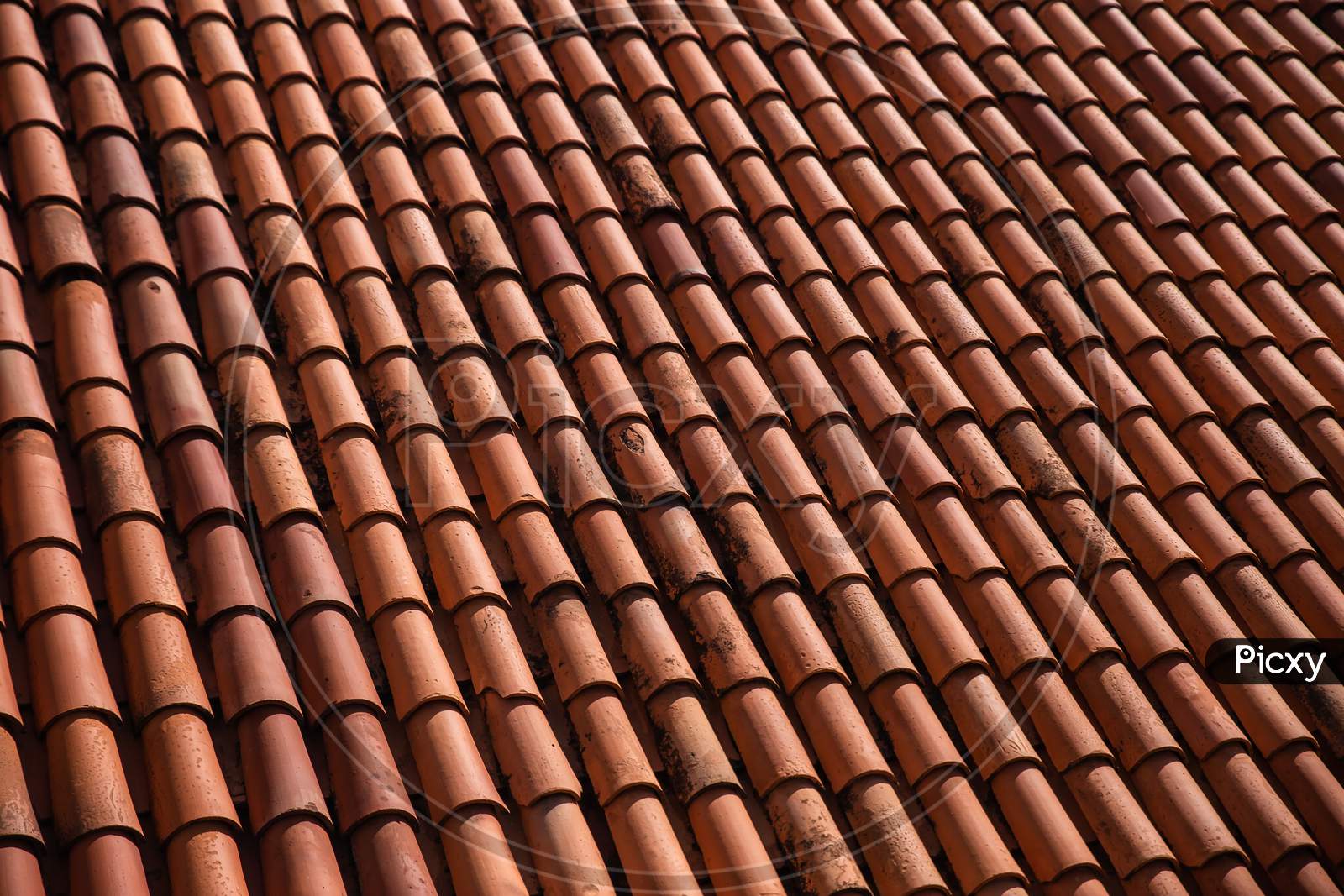 Ceramic Roof, Full Frame Shot of Roof Tiles, Roof Texture background