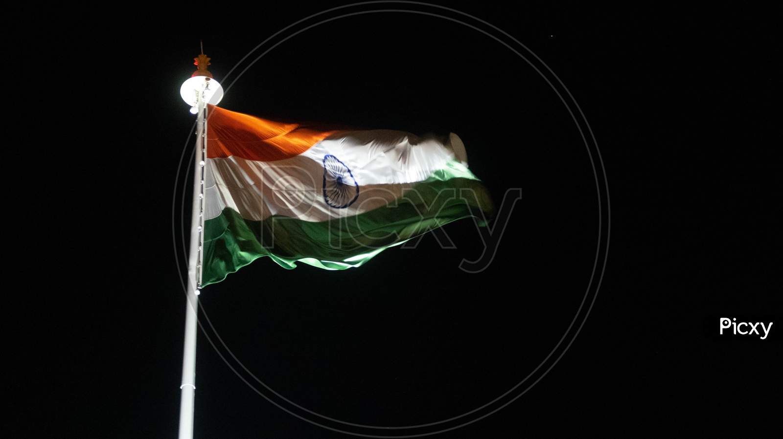 Flying Indian flag