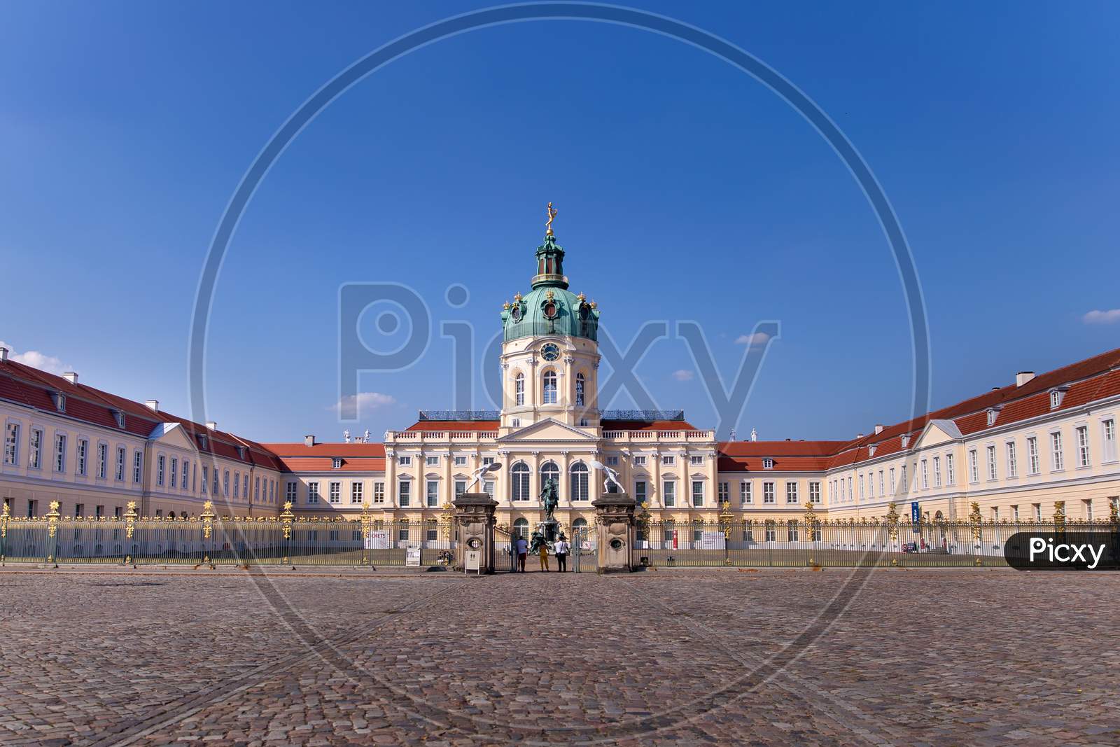 Berlin, Germany - 08/30/2019 - Charlottenburg Palace Outdoor View Of Entrance On A Beautiful Sunny Morning