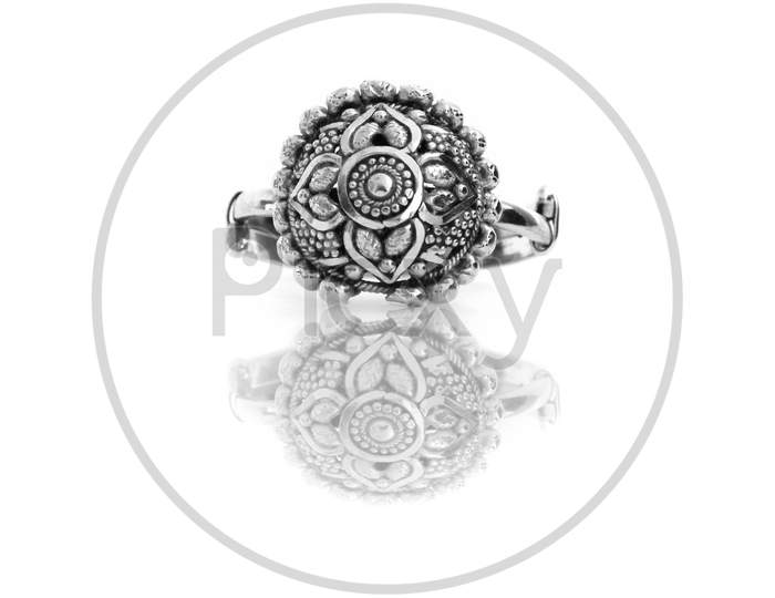 Ring Indian Jewellery Platinum, Silver
