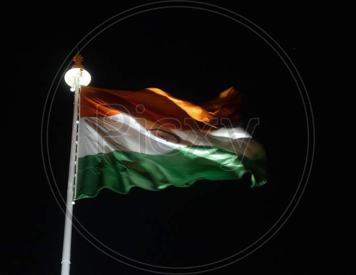 Flying Indian flag