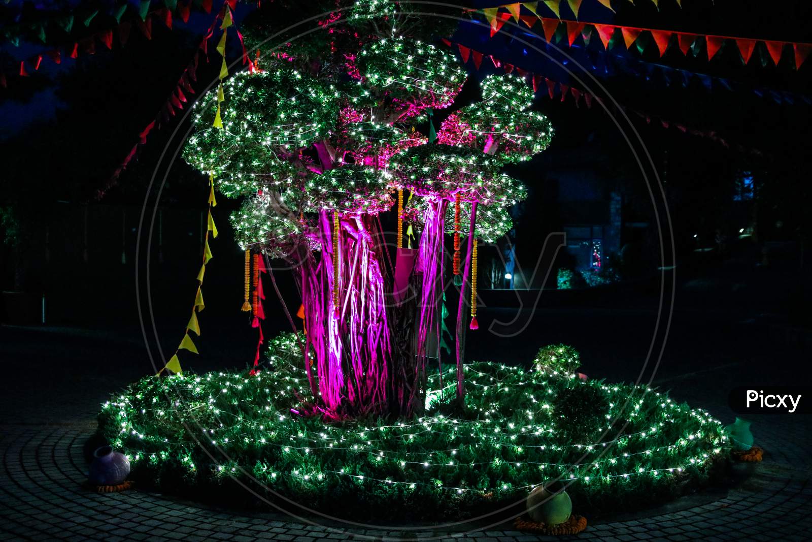 Tree Decoration With Lights