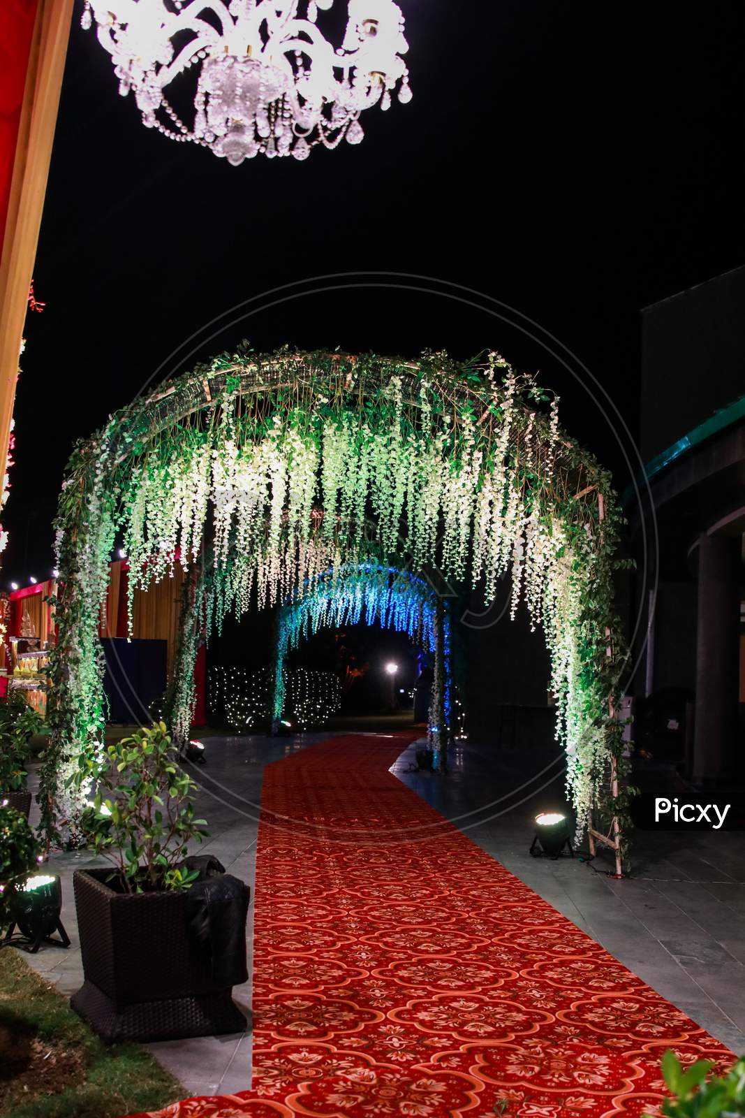 A Decorated Arcade From A Destination Wedding In India