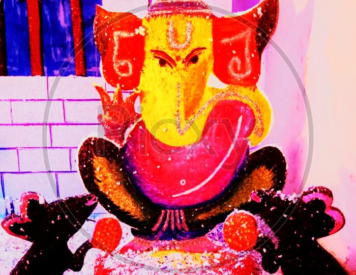 Ganesh idol on ganesh festival