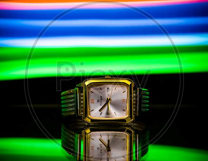 Titan watch with indian flag