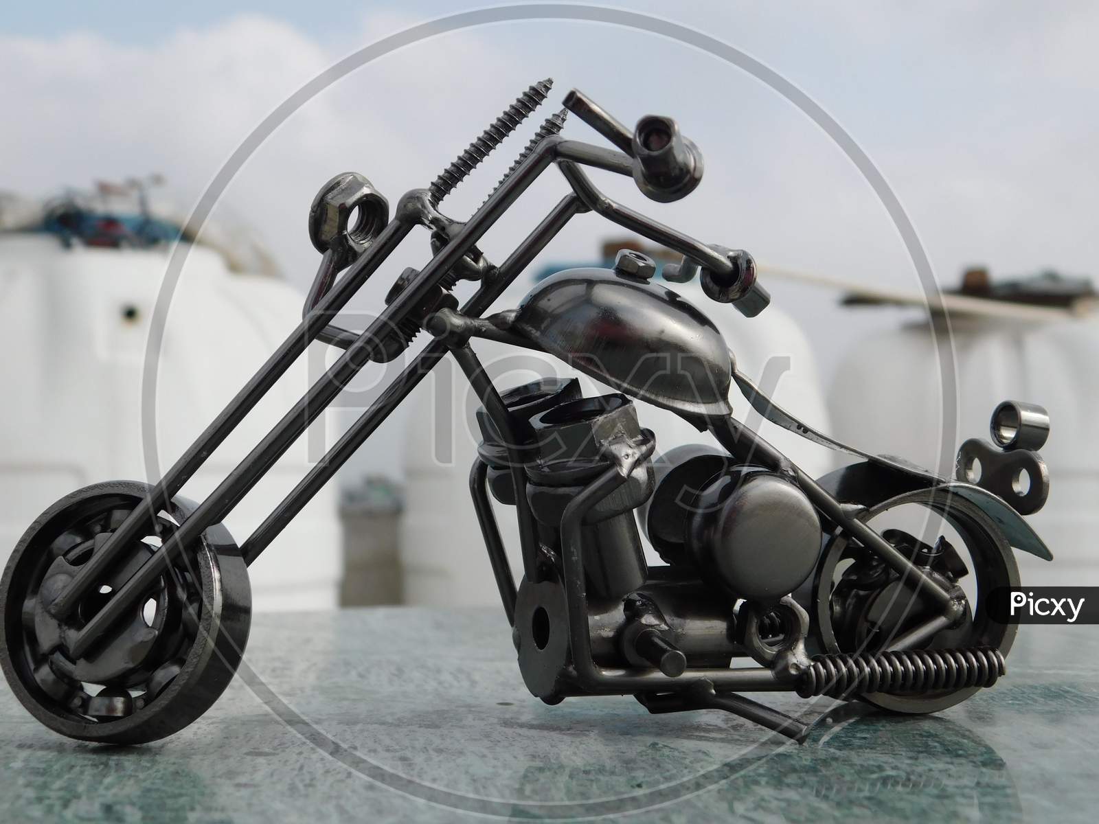 metal chopper bike