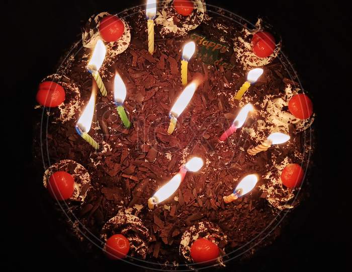 Birthday cake, cake and candle, happy birthday, birthday cake image