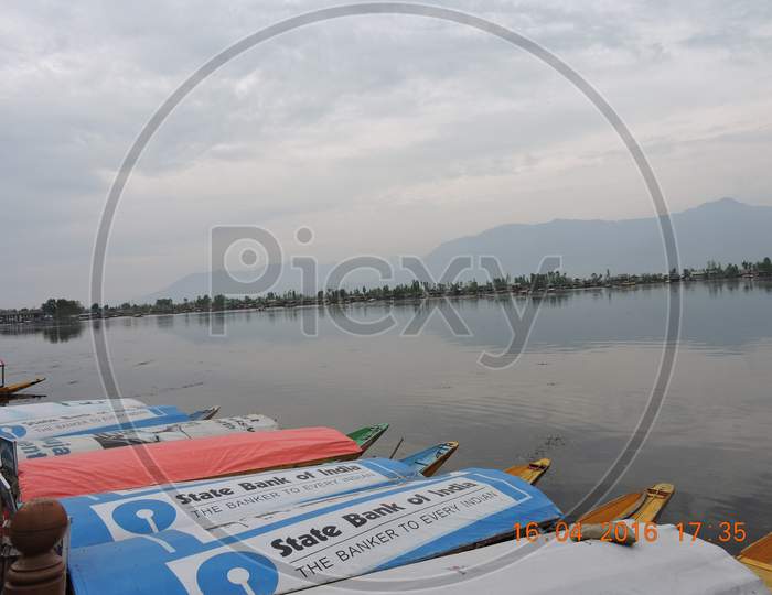 shikara at Dal lake ,Sri nagar,Kashmir,India