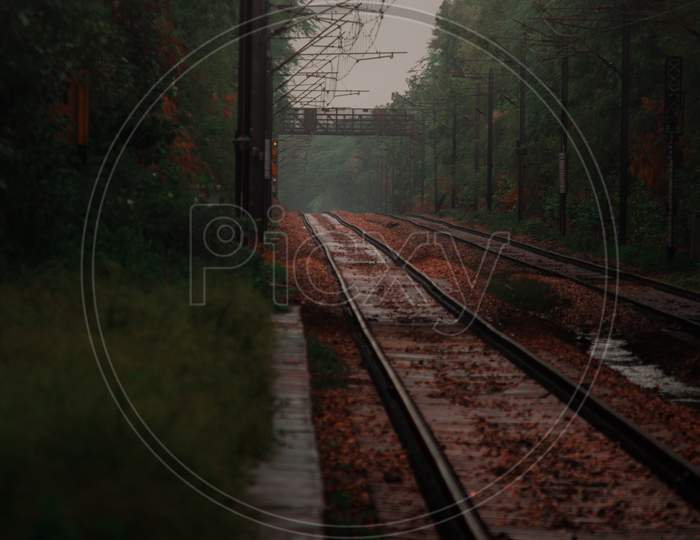 Empty railway track