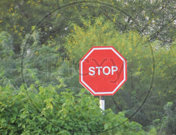 Stop sign , stop traffic sign