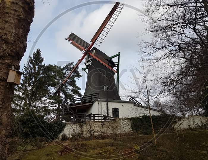 Windmill in European Village