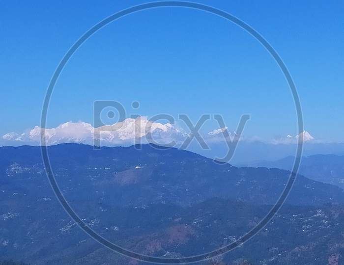 Kanchenjunga hilla in West bangal siliguri natural photography by phone