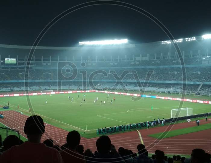 Football Game at Salt Lake Stadium, Kolkata.