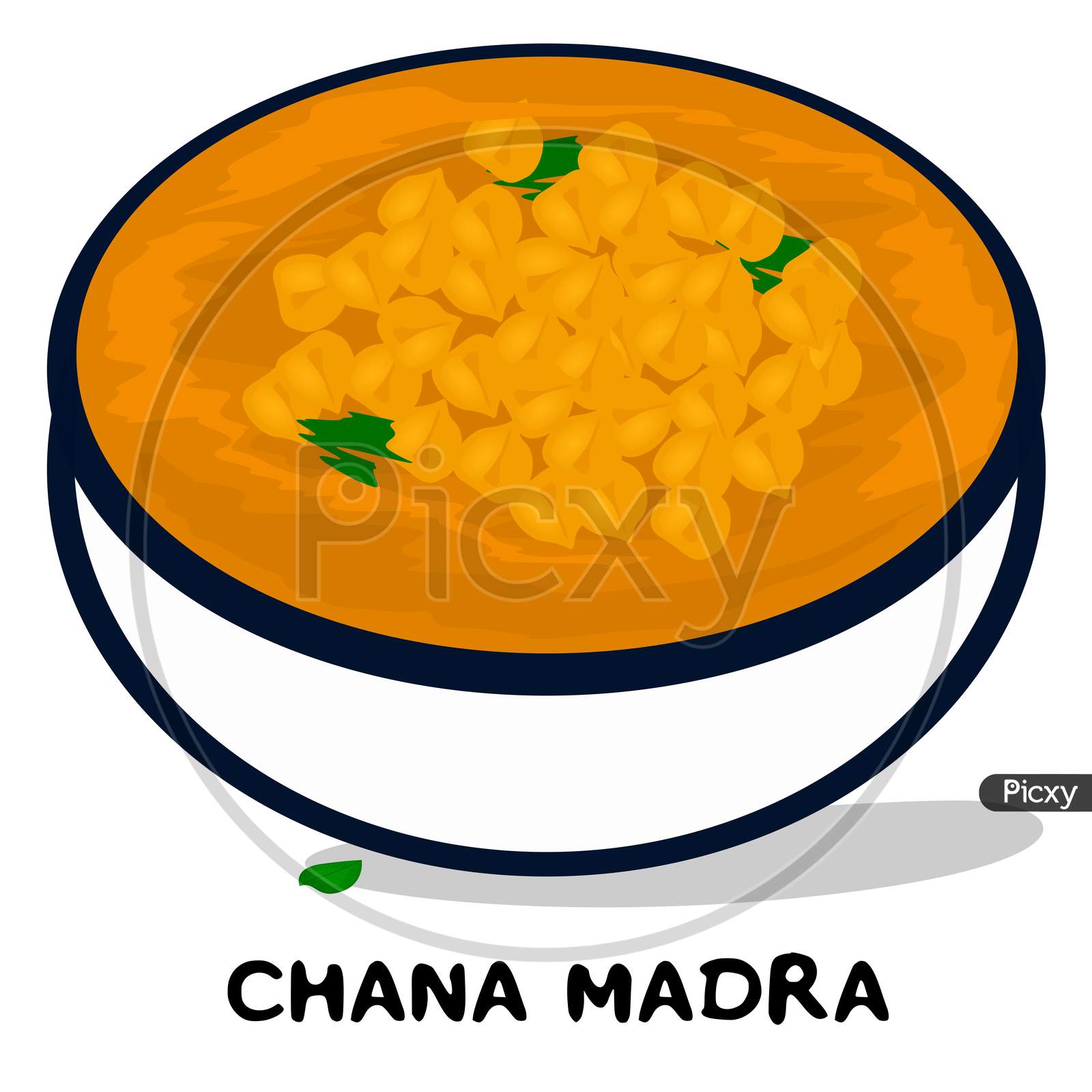 Chana madra Himachal pradesh Food Vector