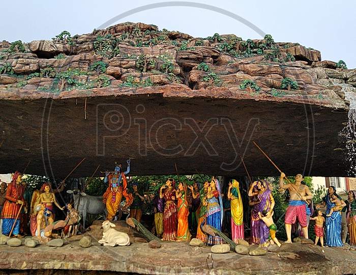 Happy Govardhan Puja Images with Hindi Quotes - Good Morning
