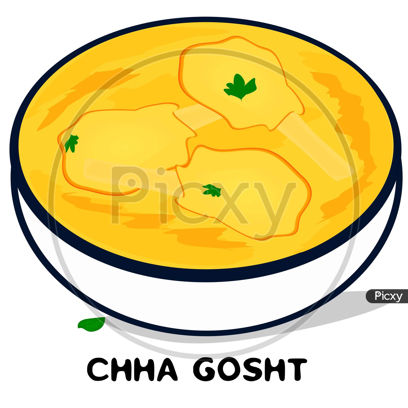 Chha gosht Himachal pradesh Food Vector