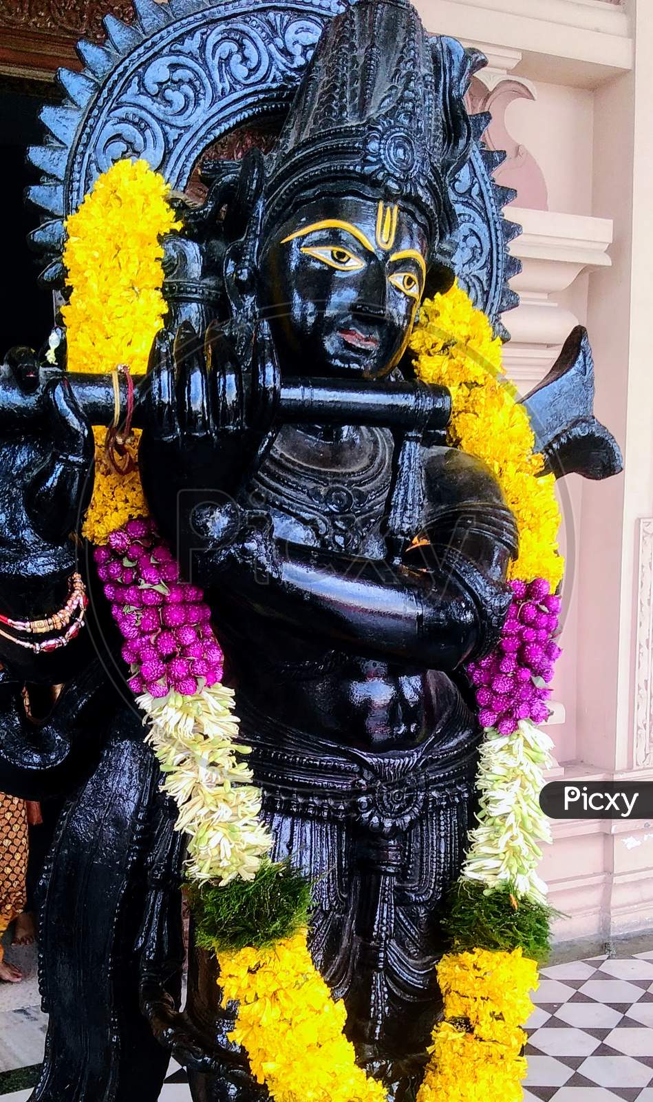 Black Krishna statue