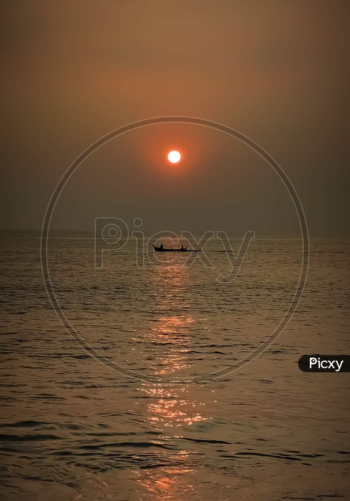 Sunset in a beach, Kerala
