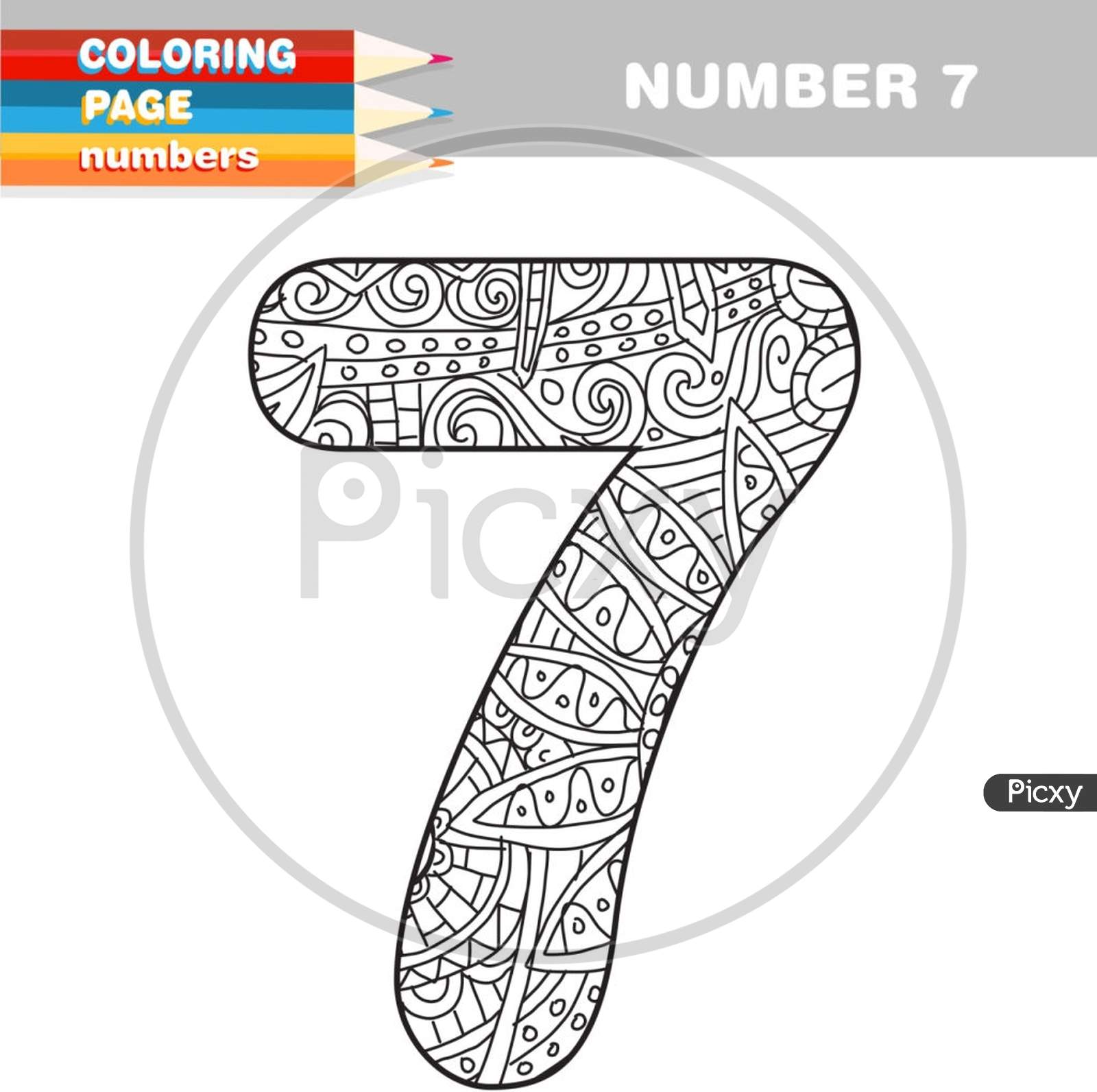 Download Image Of Coloring Book Numbers Hand Drawn Template For Kids He177585 Picxy