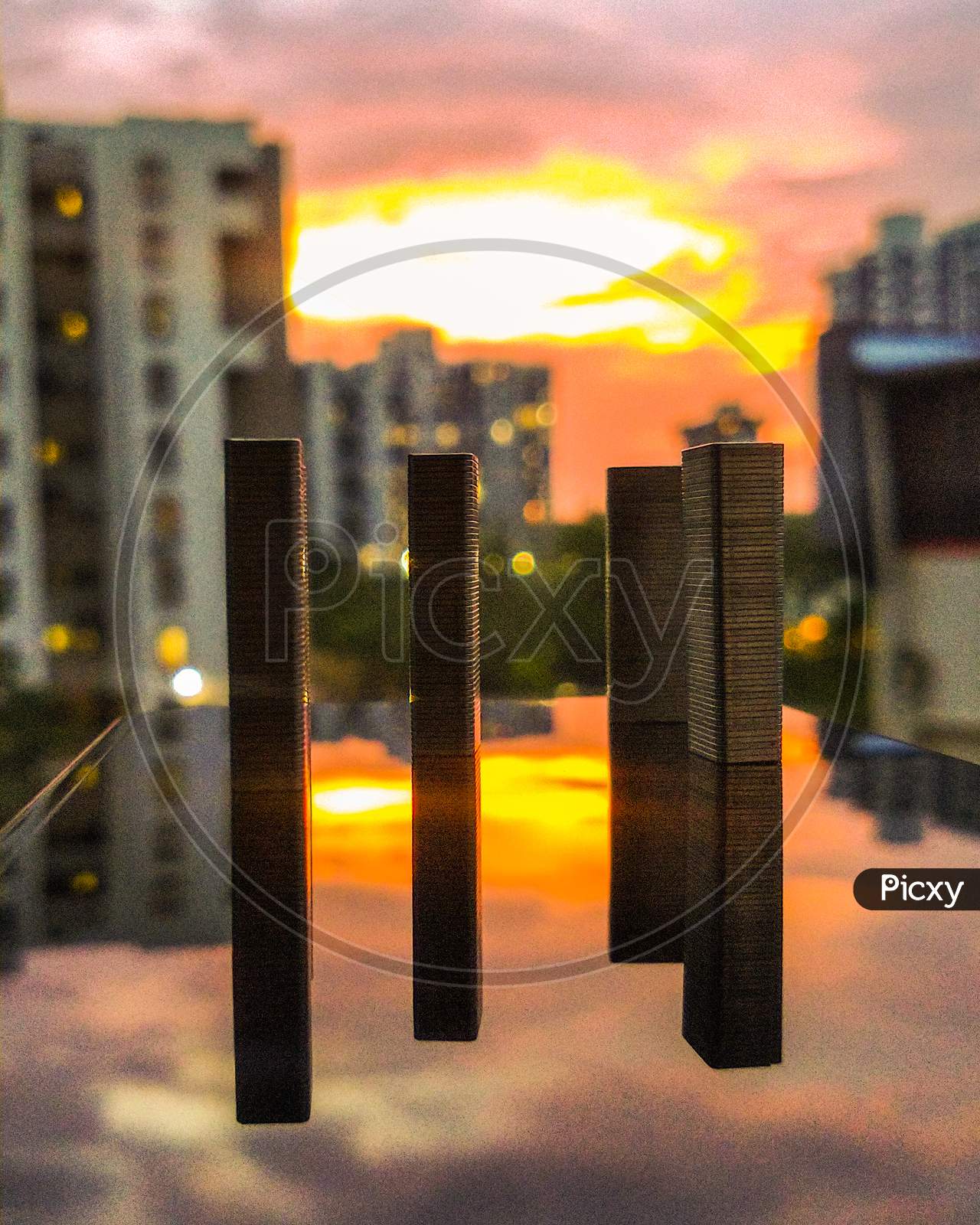 Sunset Reflection Photo