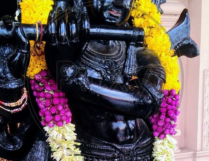 Black Krishna statue