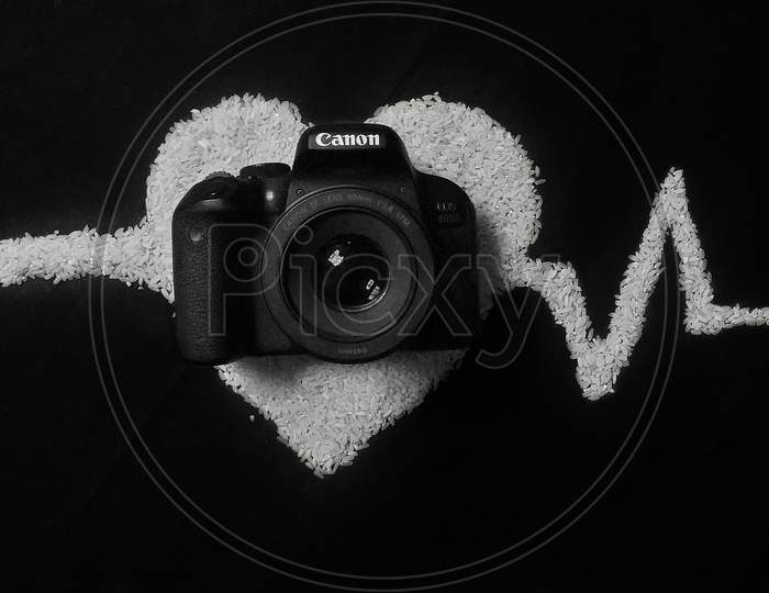 Using rice and camera photography