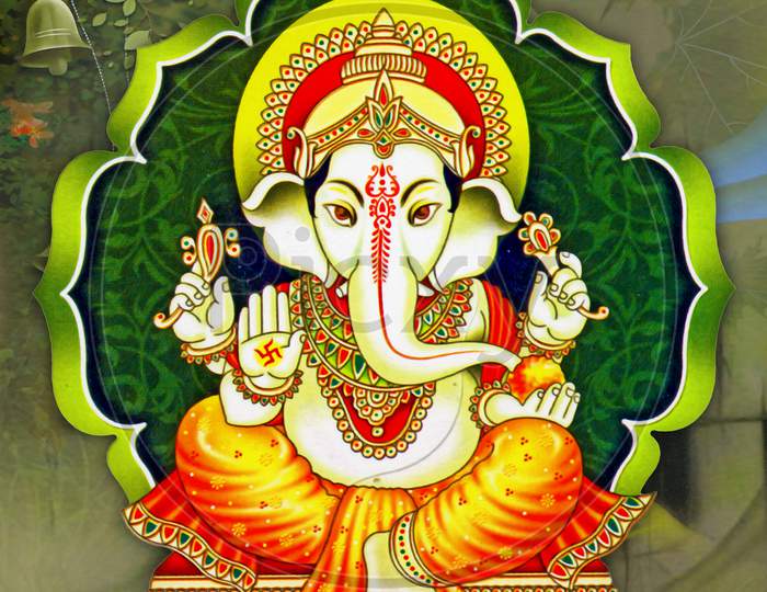 Hindu Lord Ganesha Texture Wallpaper Background