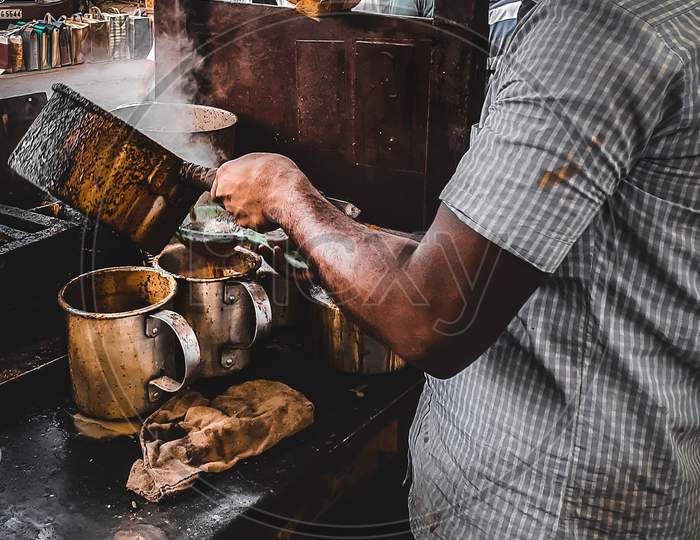 Along the streets of Kolkata, fueling up in a cup of Chai!