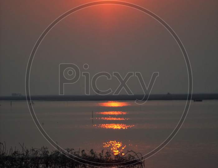 Sunset at River Ganga, Ganges