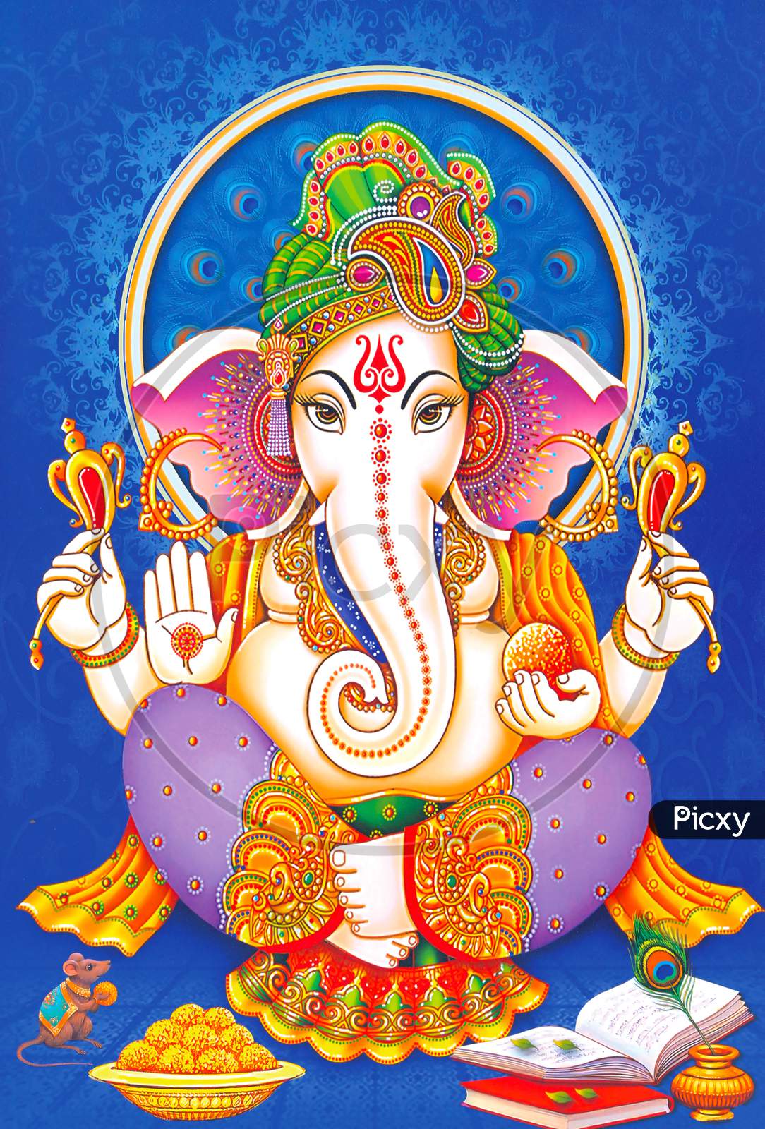 Image of Hindu Lord Ganesha Texture Wallpaper Background-CV618892 ...