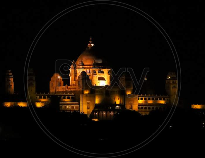 Umaid Bhawan Palace night view