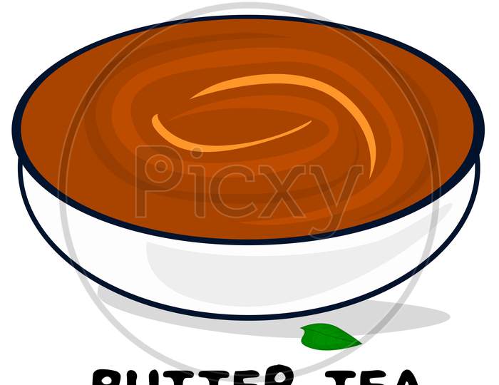 Butter Tea indian Jammu and Kashmir Food Vector