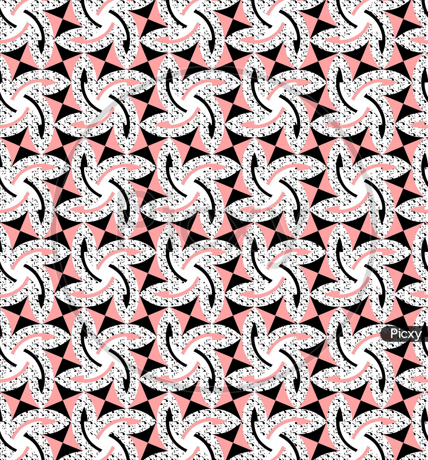 Geometric Pattern With Curved Lines, Dots, Shabby Shape Elements, Colorful Spray Paint Ink. Grunge Urban Pattern For Boy, Girl, Sport Clothes, Wrapping Paper.