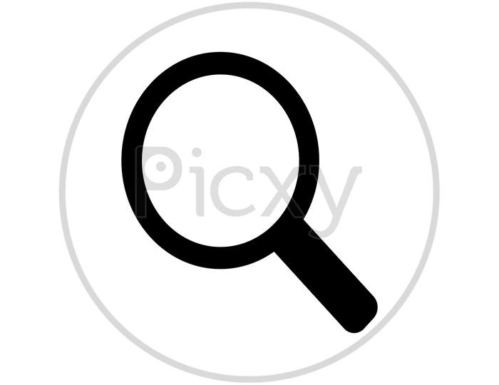Search Icon In Trendy Flat Style Vector Illustration, Search Or Magnifying Lens Icon. Search Symbol For Your Web Site Design, Logo, App, Ui.