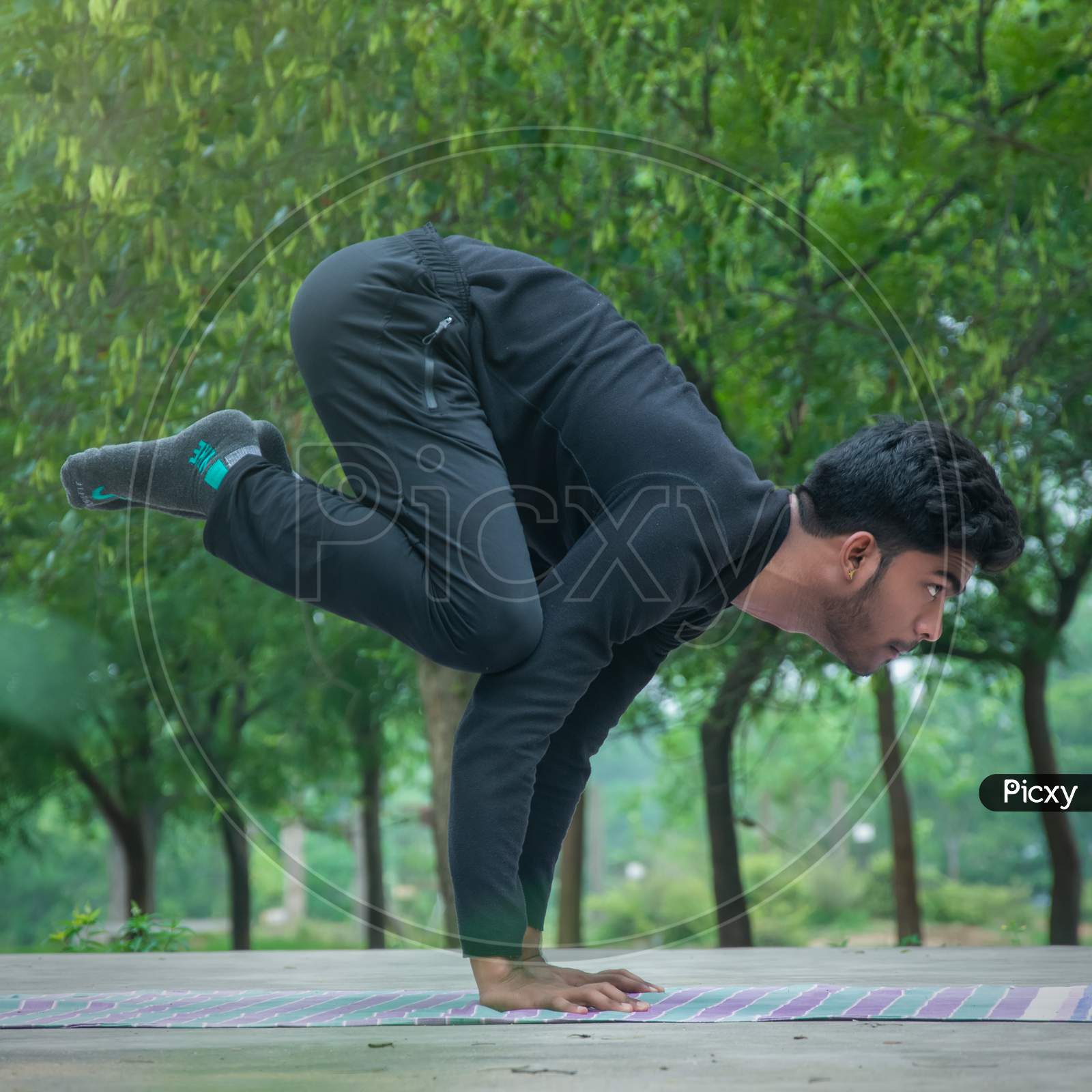 Indian yoga boy