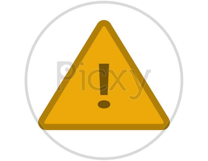 Attention Icon In Trendy Flat Style Vector Illustration, Attention Or Danger Icon. Exclamation Mark Attention Symbol For Your Web Site Design, Logo, App, Ui.