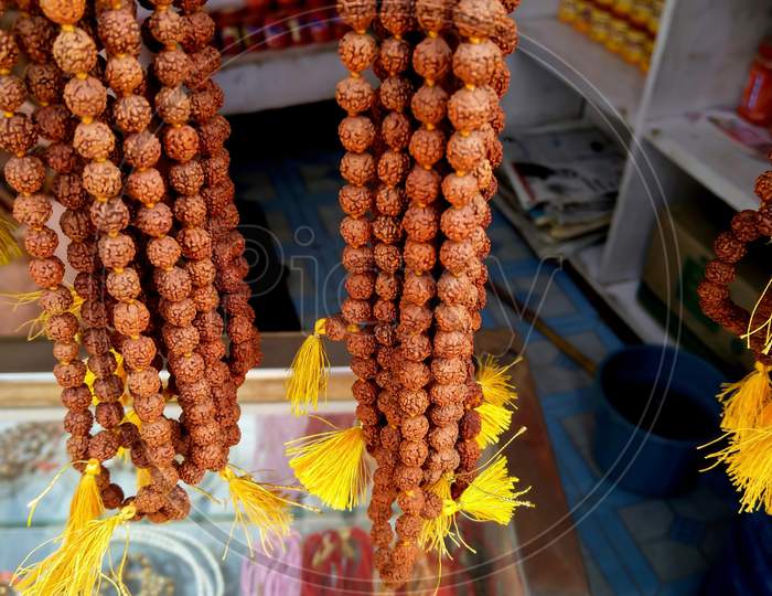 Rudraksh mala (Rosary) Beads, seed.