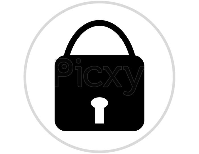 Lock Icon In Trendy Flat Style Vector Illustration, Lock Icon. Locked Symbol For Your Web Site Design, Logo, App, Ui.