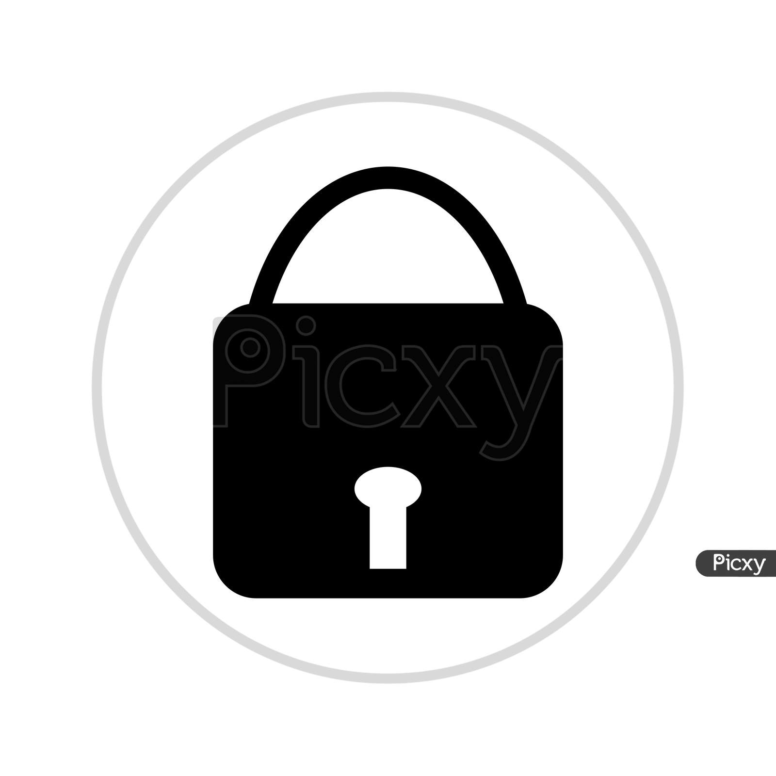 Lock Icon In Trendy Flat Style Vector Illustration, Lock Icon. Locked Symbol For Your Web Site Design, Logo, App, Ui.