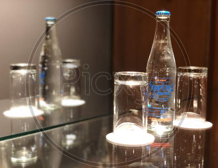 Glass-Bottle on the shelf