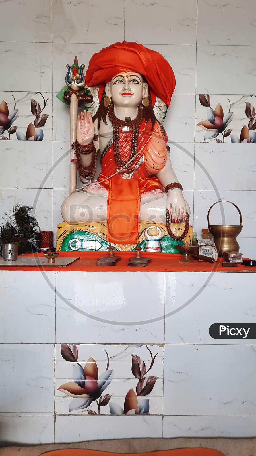 Hindu God Gorakhnath Idol In Temple