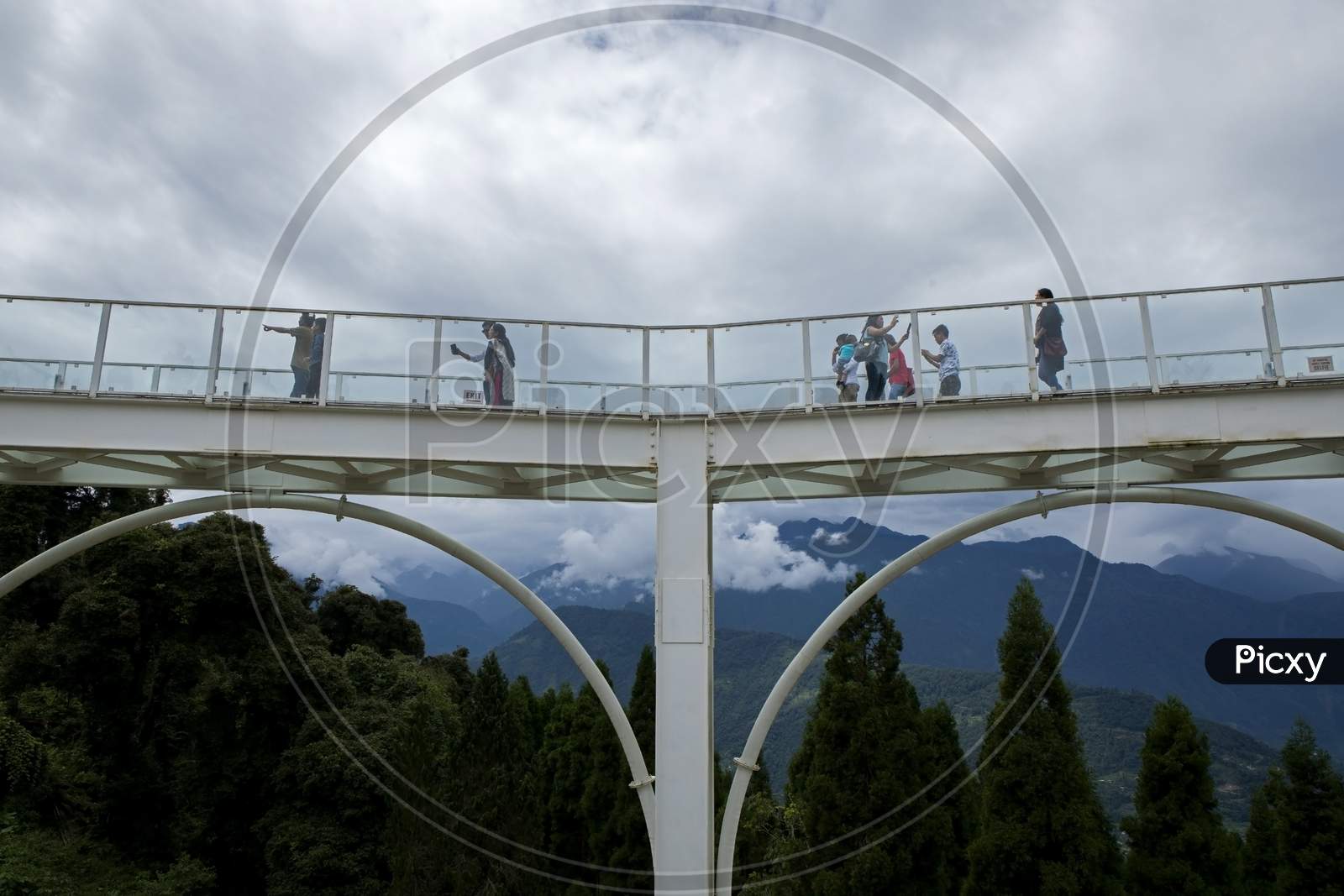 SkywalkSkywalk, A Transparent Footbridge On Mountains Near Pelling In Sikkim In India